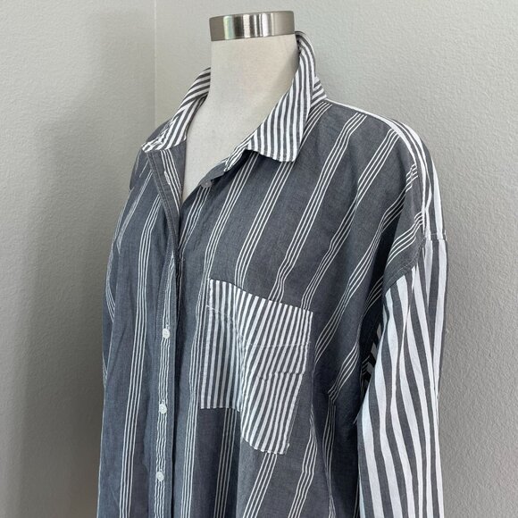 Madewell Womens Plus 3X Oversized Button Up Shirt The Signature Poplin Oversized - Picture 4 of 13